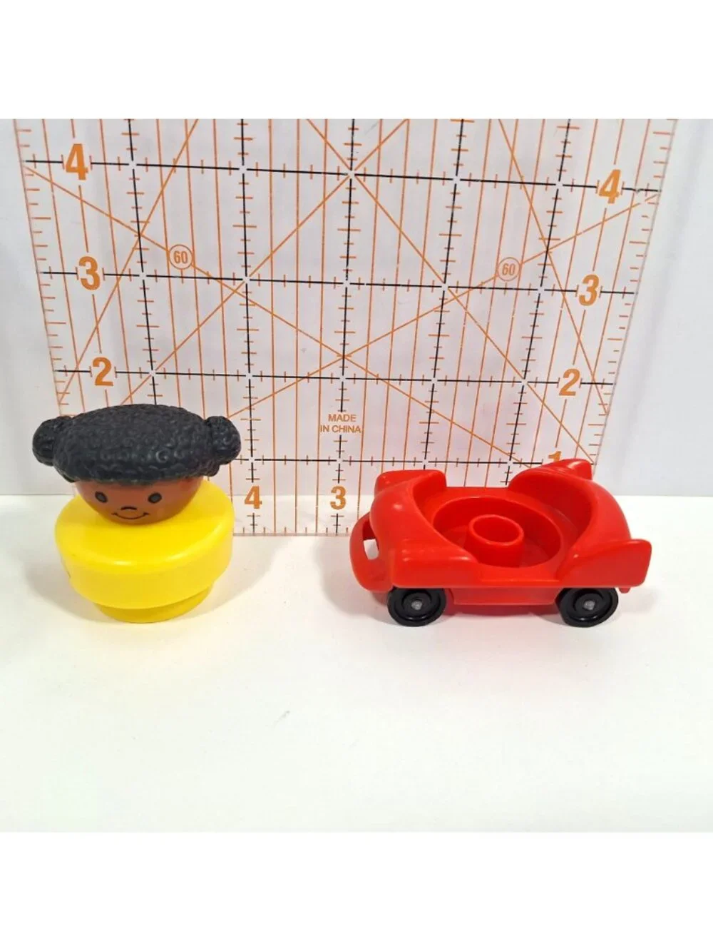 Chunky Little People African American Girl 1990 Red Black Car 1993 Vintage - Picture 3 of 11